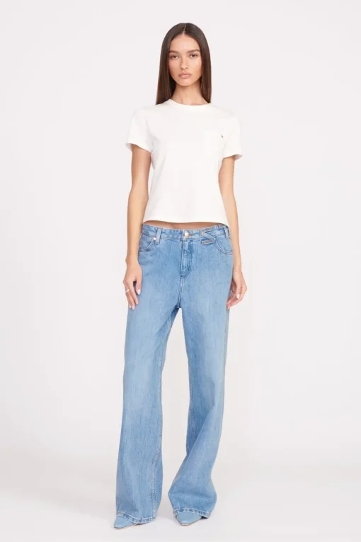 STAUD + WRANGLER THE W TEE  WHITE