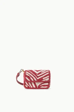 TINY TOMMY BEADED CROSSBODY  SCARLET WHITE