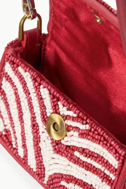 TINY TOMMY BEADED CROSSBODY  SCARLET WHITE