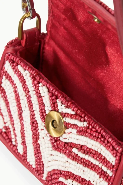 TINY TOMMY BEADED CROSSBODY  SCARLET WHITE