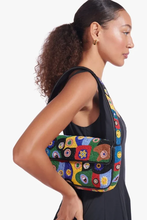 TOMMY BEADED BAG  BLACK MILLEFIORI