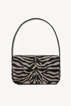 TOMMY BEADED BAG  BLACK WHITE