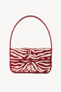 TOMMY BEADED BAG  SCARLET WHITE