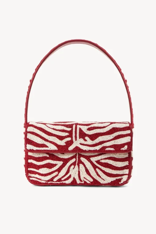 TOMMY BEADED BAG  SCARLET WHITE