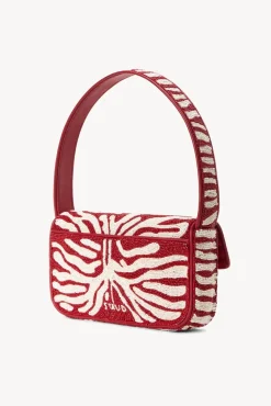 TOMMY BEADED BAG  SCARLET WHITE
