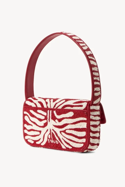 TOMMY BEADED BAG  SCARLET WHITE