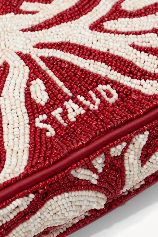 TOMMY BEADED BAG  SCARLET WHITE