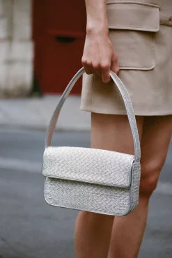 TOMMY BEADED BAG  SILVER
