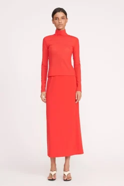TREY SKIRT  RED ROSE