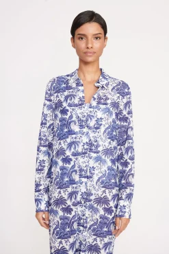 VITA DRESS  BLUE TOILE