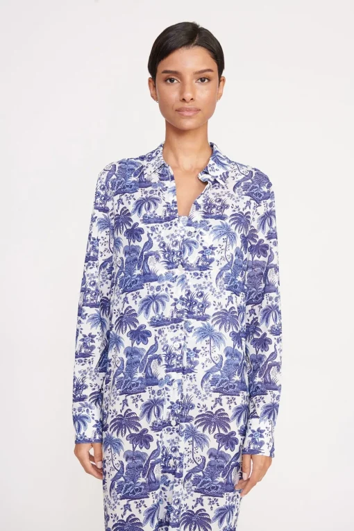 VITA DRESS  BLUE TOILE