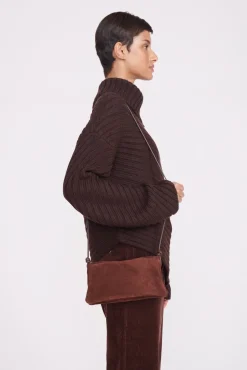 VIVI CROSSBODY BAG  MAHOGANY SUEDE