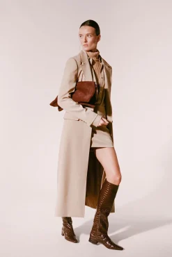 VIVI SHOULDER BAG  MAHOGANY SUEDE