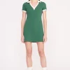 VOLLEY DRESS  COURT GREEN IVORY