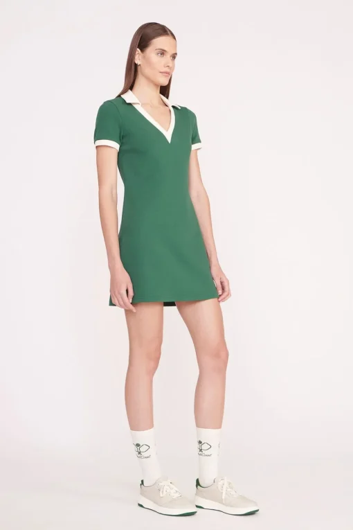 VOLLEY DRESS  COURT GREEN IVORY