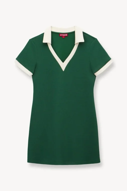 VOLLEY DRESS  COURT GREEN IVORY