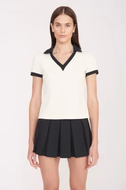 VOLLEY TOP  IVORY BLACK