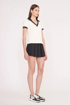 VOLLEY TOP  IVORY BLACK