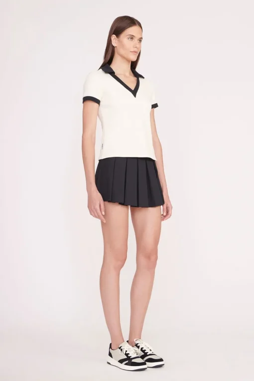 VOLLEY TOP  IVORY BLACK