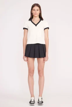 VOLLEY TOP  IVORY BLACK