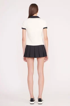 VOLLEY TOP  IVORY BLACK