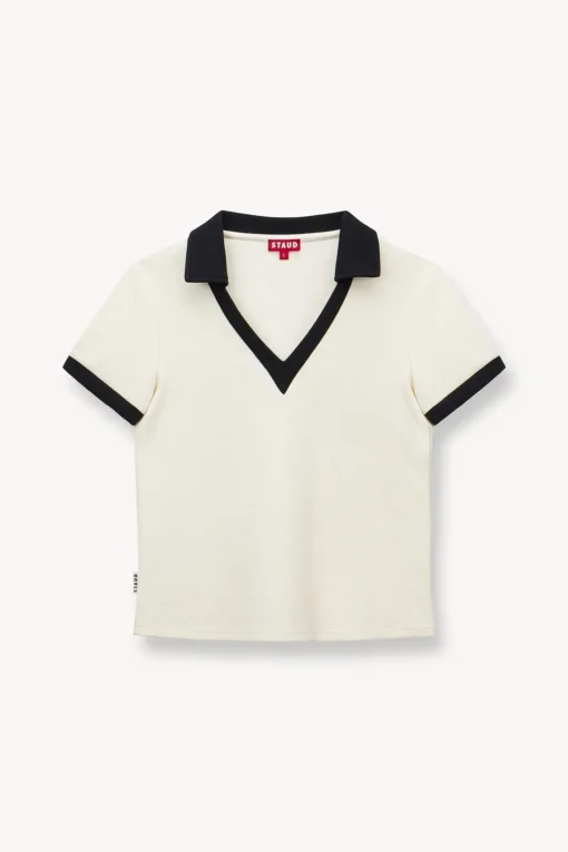 VOLLEY TOP  IVORY BLACK