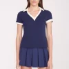 VOLLEY TOP  NAVY IVORY