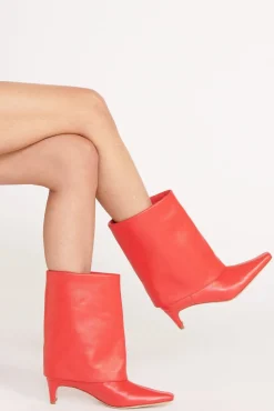 WALLY FOLDOVER BOOT RED ROSE