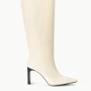 WALLY HIGH HEEL BOOT  CREAM BLACK