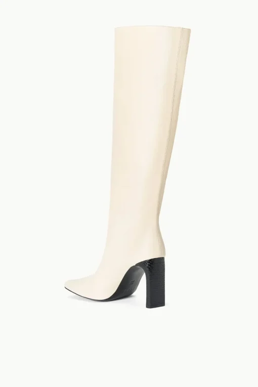 WALLY HIGH HEEL BOOT  CREAM BLACK