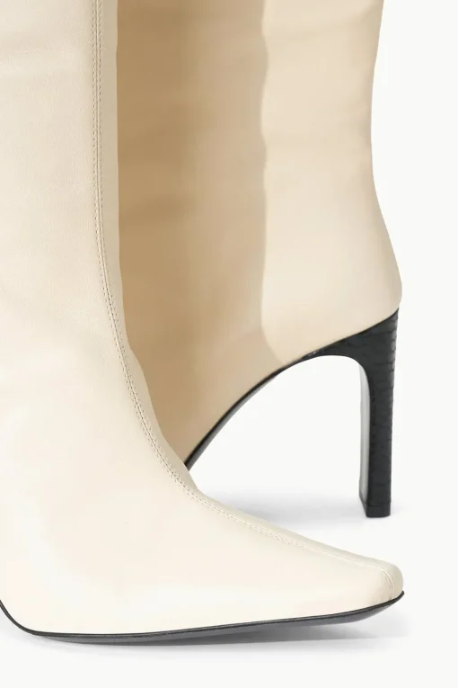WALLY HIGH HEEL BOOT  CREAM BLACK
