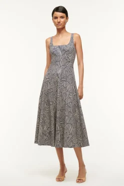 WELLS DRESS  NAVY MOSAIC