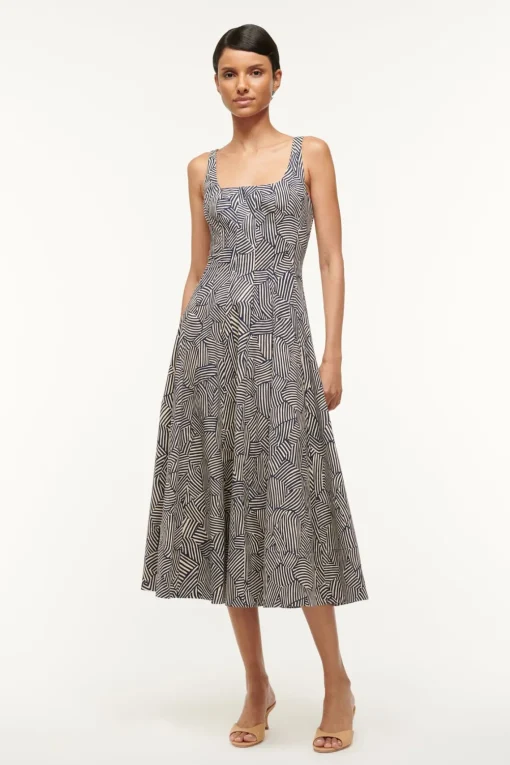 WELLS DRESS  NAVY MOSAIC