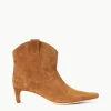 WESTERN WALLY ANKLE BOOT  TAN