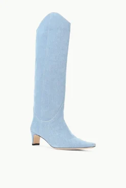 WESTERN WALLY BOOT  DENIM BLUE