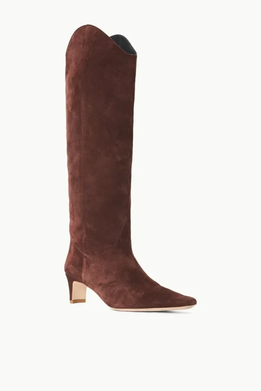 WESTERN WALLY BOOT  MAHOGANY SUEDE