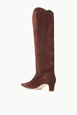 WESTERN WALLY BOOT  MAHOGANY SUEDE