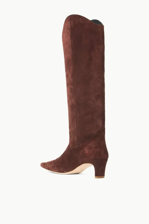 WESTERN WALLY BOOT  MAHOGANY SUEDE